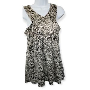 Sleeveless Off-White Print Top